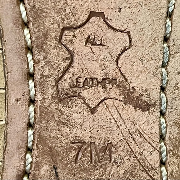 Tory Burch Women's SnakePrint Tan Flats - Picture 6 of 8